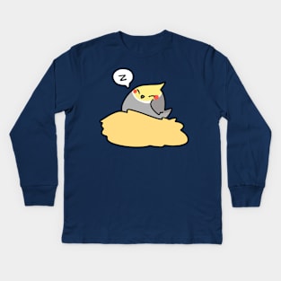 Nesting Cockatiel Kids Long Sleeve T-Shirt